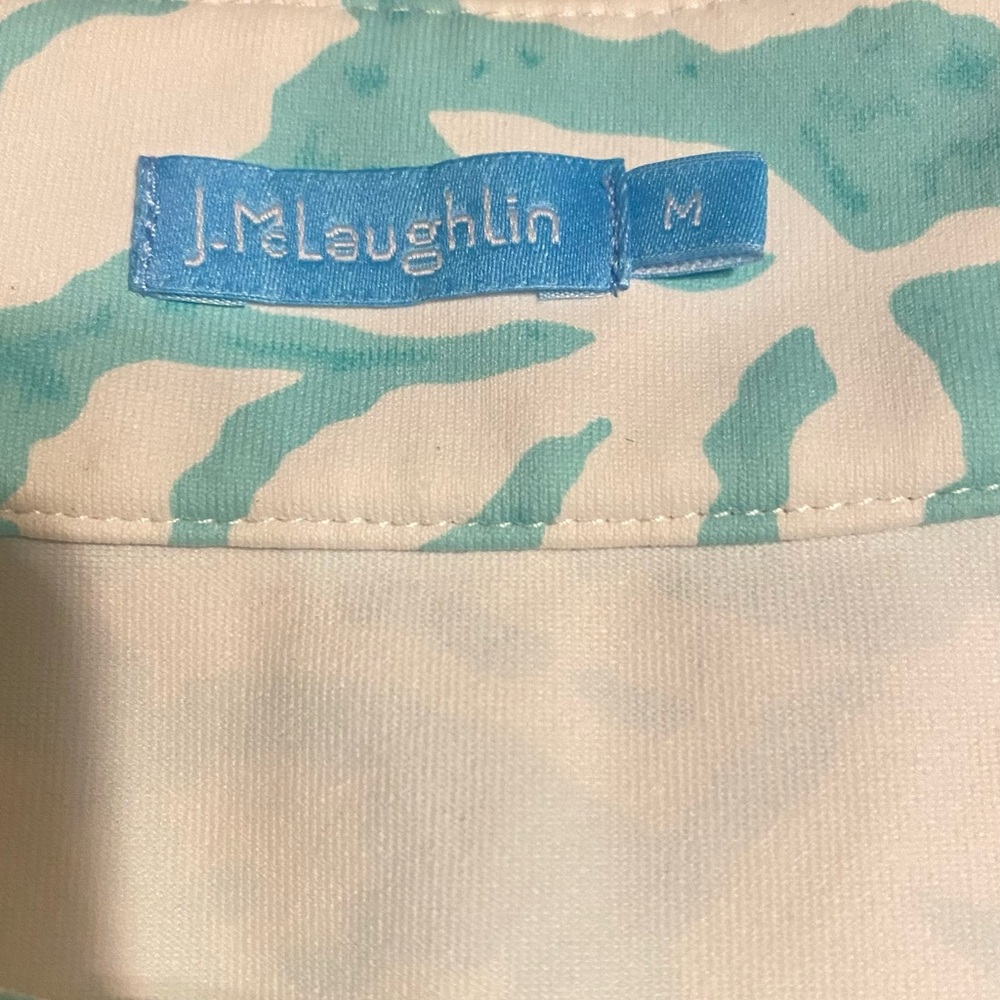 J. McLaughlin Turquoise and White Floral Dress - Picture 8 of 9